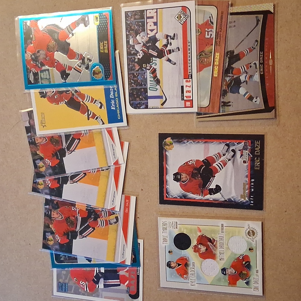 Eric Daze Chicago Blackhawks Hockey Trading Cards Set